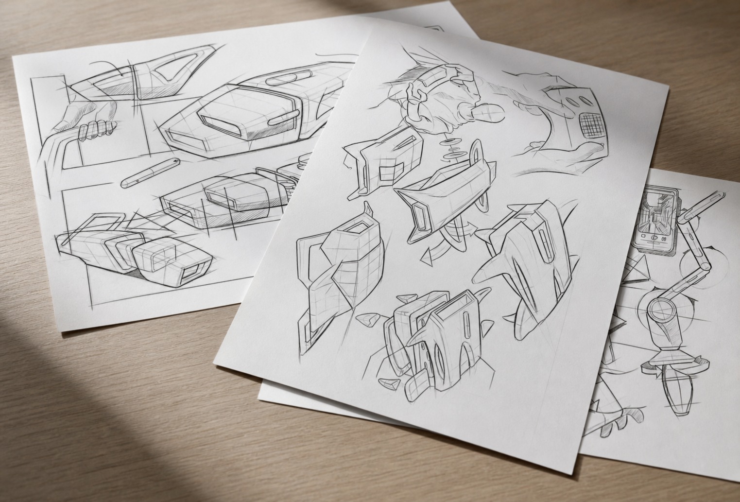 Product concept sketches