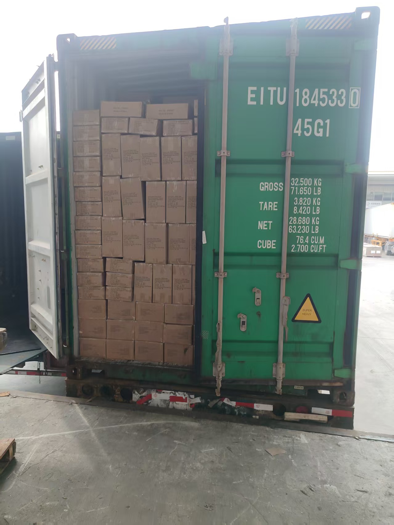 Container loading for international shipment