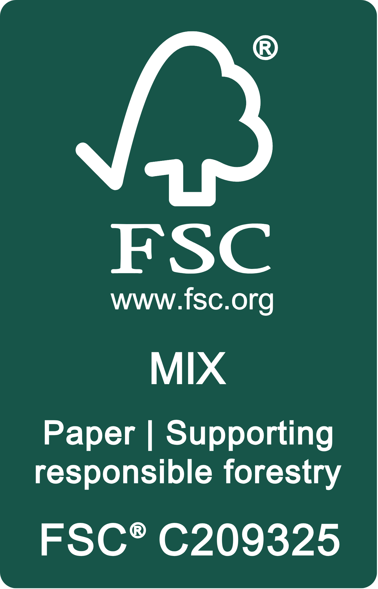 FSC Mix Paper label, FSC C209325