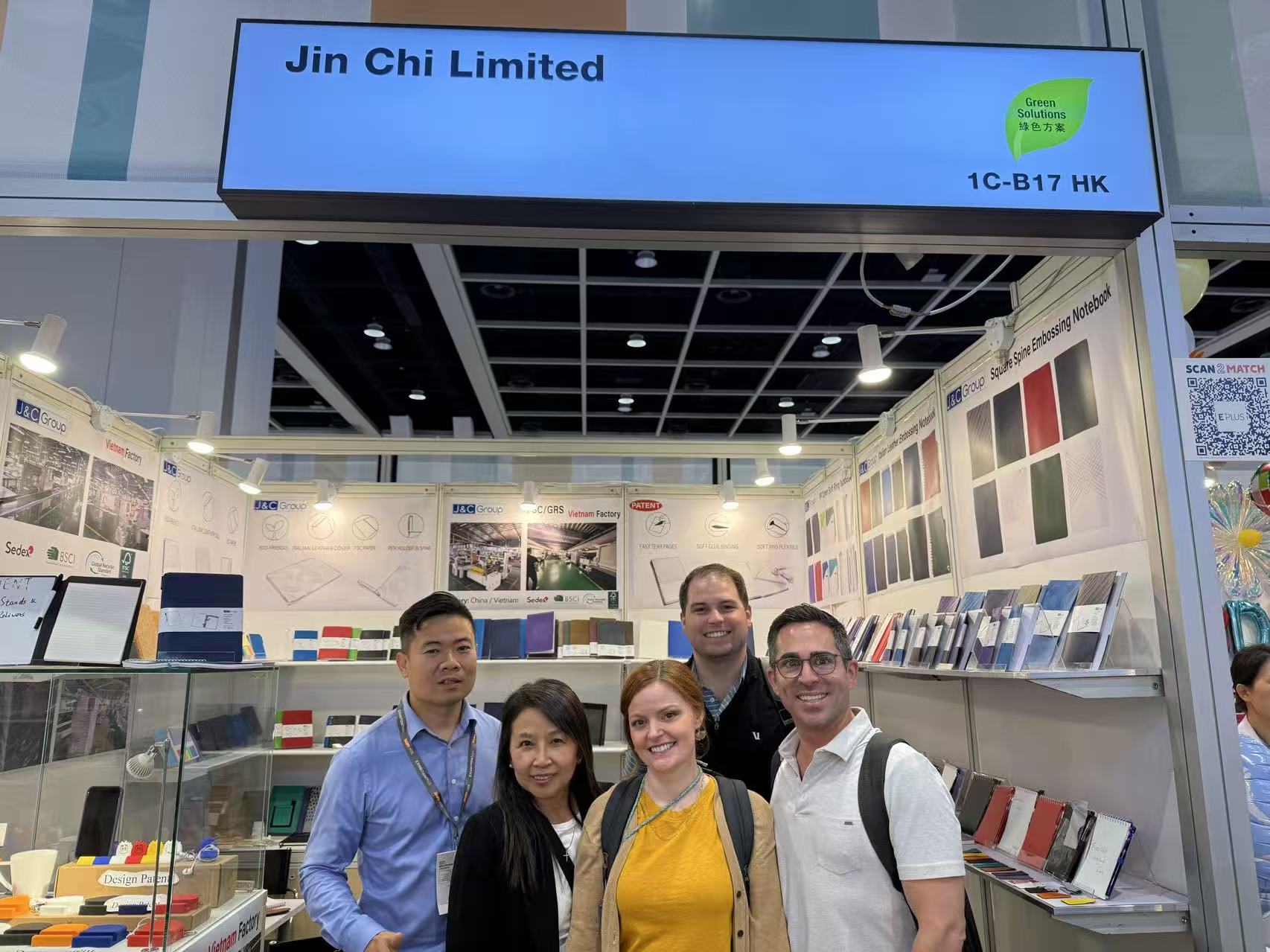 Meeting customers at a Hong Kong show